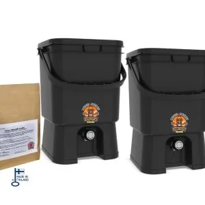 Bokashi Startpaket +1kg finskt Bokashiströ - Black Mocca