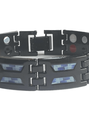 Magnetarmband Svart-blåmönstrad med åtta magneter
