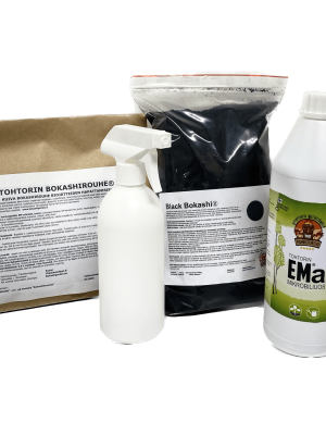 Triplasti hapatusta - Rouhe, Black Bokashi & EMa + suihkepullo