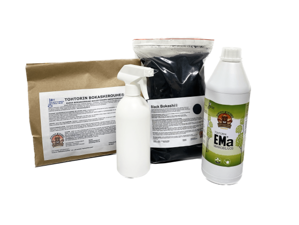 Tarjoustuotteet Triplasti hapatusta - Rouhe, Black Bokashi & EMa + suihkepullo